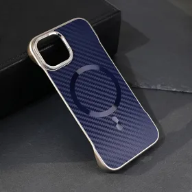 Futrola - maska Magsafe Carbon za iPhone 15 6.1 plava.