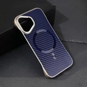 Futrola - maska Magsafe Carbon za iPhone 16 6.1 plava.