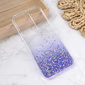 Silikonska futrola - maska Glitter za Huawei Honor 200 Lite ljubicasta.