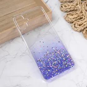 Silikonska futrola - maska Glitter za Samsung A065F Galaxy A06 5G ljubicasta.