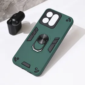 Futrola - maska Hard Ring za Huawei Honor 200 Smart/Honor X7c tamno zelena.