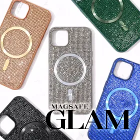 Futrola - maska Magsafe Glam za iPhone 14 6.1 zelena.
