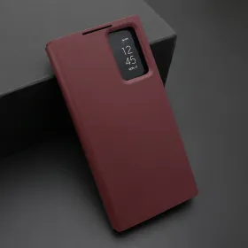 Futrola - maska BI FOLD Smart Window za Samsung Galaxy S23 Ultra 5G bordo (MS).