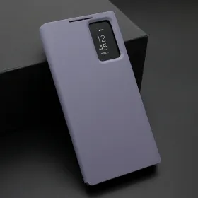 Futrola - maska BI FOLD Smart Window za Samsung Galaxy S22 Ultra 5G ljubicasta (MS).