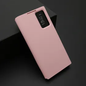 Futrola - maska BI FOLD Smart Window za Samsung Galaxy S22 Ultra 5G roze (MS).