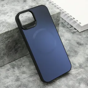 Futrola - maska COLOR METAL MagSafe za iPhone 13 (6.1) crna (MS).