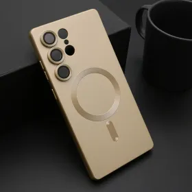 Futrola - maska ELEGANT MAGSAFE za Samsung S938 Galaxy S25 Ultra 5G zlatna (MS).