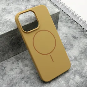 Futrola - maska FLEX MagSafe za iPhone 15 Pro Max (6.7) zlatna (MS).