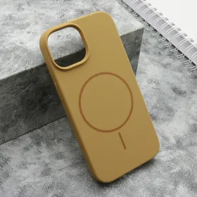 Futrola - maska FLEX MagSafe za iPhone 15 (6.1) zlatna (MS).