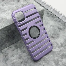 Futrola - maska LINES LOGO CUT za iPhone 11 (6.1) ljubicasta (MS).