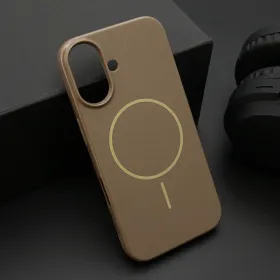 Futrola - maska JELLY MagSafe za iPhone 16 (6.1) tamno zlatna (MS).