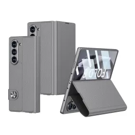 Futrola - maska LEATHER za Samsung Galaxy Z Fold 6 5G siva (GKK case) (MS).