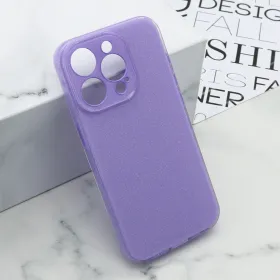 Futrola - maska GLOW SHINING za iPhone 15 Pro (6.1) ljubicasta (MS).