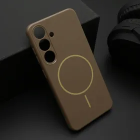 Futrola - maska JELLY MagSafe za Samsung S921 Galaxy S24 5G tamno zlatna (MS).