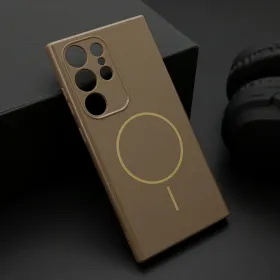 Futrola - maska JELLY MagSafe za Samsung S928 Galaxy S24 Ultra 5G tamno zlatna (MS).