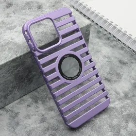 Futrola - maska LINES LOGO CUT za iPhone 15 Pro Max (6.7) ljubicasta (MS).