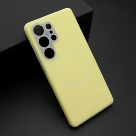 Futrola - maska PASTEL COLOR MagSafe za Samsung S938 Galaxy S25 Ultra 5G zuta (MS).