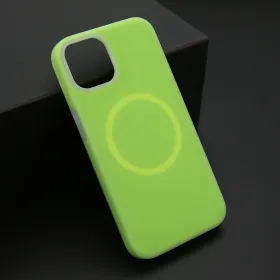 Futrola - maska PASTEL COLOR MagSafe za iPhone 14 (6.1) zelena (MS).