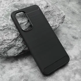 Silikonska futrola - maska BRUSHED za Samsung A566 Galaxy A56 5G crna (MS).