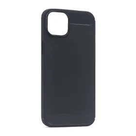 Silikonska futrola - maska BRUSHED za iPhone 14 Plus (6.7) crna (MS).