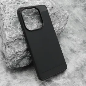 Silikonska futrola - maska BRUSHED za Xiaomi Redmi Note 14 4G crna (MS).