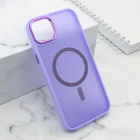 Futrola - maska SHINING MAGSAFE za iPhone 15 Plus (6.7) ljubicasta (MS).