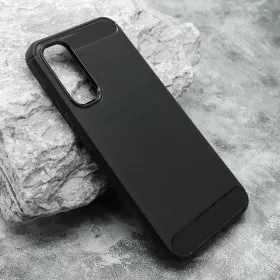 Silikonska futrola - maska BRUSHED za Samsung A556 Galaxy A55 5G crna (MS).