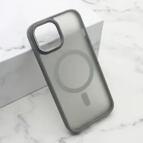 Futrola - maska SILKY MAGSAFE II za iPhone 15 (6.1) siva (MS).