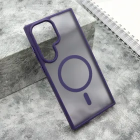 Futrola - maska SILKY MAGSAFE mat za Samsung Galaxy S23 Ultra ljubicasta (MS).