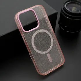 Futrola - maska SPARKLING MagSafe za iPhone 16 Pro (6.3) roze (MS).