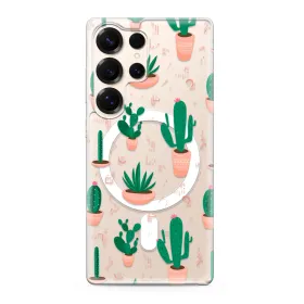 Futrola - maska silikonska print MagSafe za Samsung S938 Galaxy S25 Ultra 5G cactus (MS).