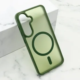 Futrola - maska SILKY MAGSAFE mat za Samsung S921 Galaxy S24 5G zelena (MS).