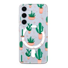 Futrola - maska silikonska print MagSafe za Samsung S921 Galaxy S24 5G cactus (MS).