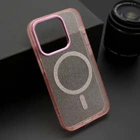 Futrola - maska SPARKLING MagSafe za iPhone 15 Pro (6.1) roze (MS).