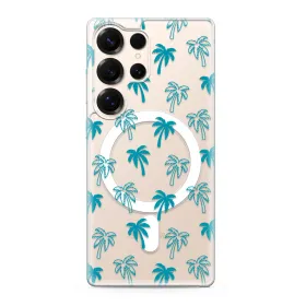 Futrola - maska silikonska print MagSafe za Samsung S938 Galaxy S25 Ultra 5G palm (MS).