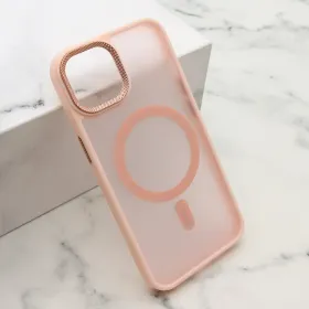 Futrola - maska SILKY MAGSAFE II za iPhone 14 (6.1) roze (MS).