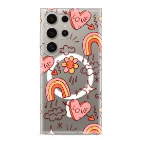 Futrola - maska silikonska print MagSafe za Samsung S928 Galaxy S24 Ultra 5G love (MS).