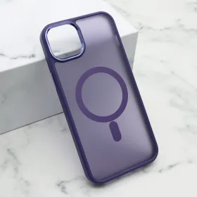 Futrola - maska SILKY MAGSAFE za iPhone 15 Plus (6.7) ljubicasta (MS).