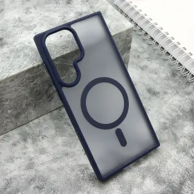 Futrola - maska SILKY MAGSAFE mat za Samsung Galaxy S23 Ultra plava (MS).