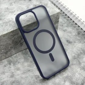 Futrola - maska SILKY MAGSAFE mat za iPhone 15 Pro Max (6.7) plava (MS).