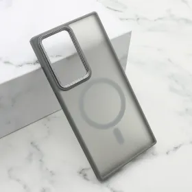 Futrola - maska SILKY MAGSAFE II za Samsung Galaxy S23 Ultra siva (MS).