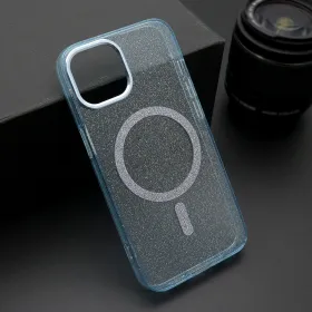 Futrola - maska SPARKLING MagSafe za iPhone 14 (6.1) plava (MS).