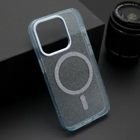 Futrola - maska SPARKLING MagSafe za iPhone 15 Pro (6.1) plava (MS).