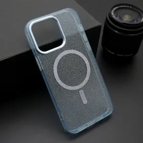 Futrola - maska SPARKLING MagSafe za iPhone 15 Pro Max (6.7) plava (MS).