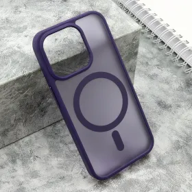 Futrola - maska SILKY MAGSAFE mat za iPhone 15 Pro (6.1) ljubicasta (MS).
