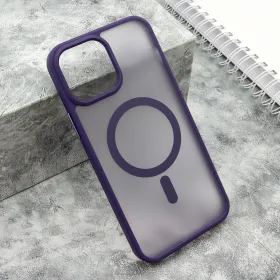 Futrola - maska SILKY MAGSAFE mat za iPhone 14 Pro Max (6.7) ljubicasta (MS).