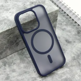 Futrola - maska SILKY MAGSAFE mat za iPhone 15 Pro (6.1) plava (MS).