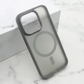 Futrola - maska SILKY MAGSAFE II za iPhone 15 Pro (6.1) siva (MS).