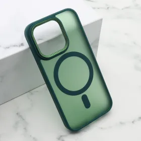 Futrola - maska SILKY MAGSAFE II za iPhone 15 Pro (6.1) zelena (MS).