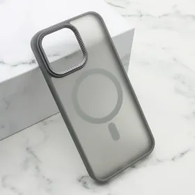 Futrola - maska SILKY MAGSAFE II za iPhone 15 Pro Max (6.7) siva (MS).